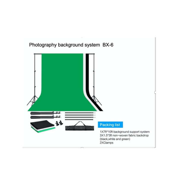 Background Chroma system 3 chroma 1.6*3m (white, black, green) + chroma tripod